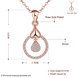 Wholesale Romantic rose gold necklace For Women water drop zircon Fashion Zircon Wedding Jewelry TGGPN080 0 small