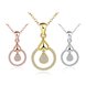 Wholesale Romantic rose gold necklace For Women water drop zircon Fashion Zircon Wedding Jewelry TGGPN080 2 small