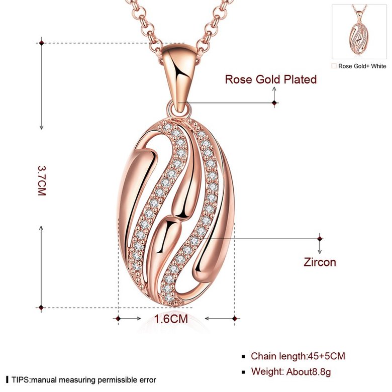 Wholesale Classic fashion jewelry from China Geometric CZ Necklace Top Quality 24k gold Zircon Jewelry Gift TGGPN082 3