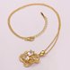 Wholesale Trendy 24K Gold Plated CZ Necklace temperament hollow flower necklace jewerly wholesale from China TGGPN089 0 small