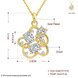 Wholesale Trendy 24K Gold Plated CZ Necklace temperament hollow flower necklace jewerly wholesale from China TGGPN089 4 small