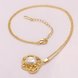 Wholesale Trendy 24K Gold Plated CZ Necklace temperament hollow flower necklace jewerly wholesale from China TGGPN091 2 small
