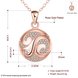Wholesale Flower pattern rose gold round Pendant Necklace Jewelry for Women Girls Cubic Zirco Fashion Wedding Party Trendy Jewelry TGGPN098 0 small