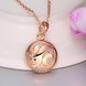 Wholesale Flower pattern rose gold round Pendant Necklace Jewelry for Women Girls Cubic Zirco Fashion Wedding Party Trendy Jewelry TGGPN098 1 small