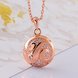 Wholesale Flower pattern rose gold round Pendant Necklace Jewelry for Women Girls Cubic Zirco Fashion Wedding Party Trendy Jewelry TGGPN098 2 small