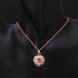Wholesale Flower pattern rose gold round Pendant Necklace Jewelry for Women Girls Cubic Zirco Fashion Wedding Party Trendy Jewelry TGGPN098 3 small