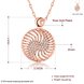 Wholesale Hollow rose gold round Pendant Necklace Jewelry for Women Girls Cubic Zircon Cut Out Fashion Wedding Party Trendy Jewelry TGGPN104 0 small