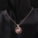 Wholesale Hollow rose gold round Pendant Necklace Jewelry for Women Girls Cubic Zircon Cut Out Fashion Wedding Party Trendy Jewelry TGGPN104 3 small