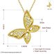 Wholesale Unique Christmas Gift Jewelry Necklace Micro Pave Zircon 24K Gold Butterfly Pendant Necklace For Women Girls  TGGPN128 0 small