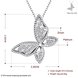 Wholesale Unique Christmas Gift Jewelry Necklace Micro Pave Zircon 24K Gold Butterfly Pendant Necklace For Women Girls  TGGPN128 2 small