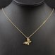 Wholesale Unique Christmas Gift Jewelry Necklace Micro Pave Zircon 24K Gold Butterfly Pendant Necklace For Women Girls  TGGPN128 3 small