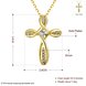 Wholesale Fashion Cross Pendants Gold Color Crystal Jesus Cross Pendant Necklace For Women Jewelry Dropshipping TGGPN136 0 small