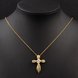 Wholesale Fashion Cross Pendants Gold Color Crystal Jesus Cross Pendant Necklace For Women Jewelry Dropshipping TGGPN136 1 small