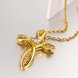 Wholesale Fashion Cross Pendants Gold Color Crystal Jesus Cross Pendant Necklace For Women Jewelry Dropshipping TGGPN136 3 small