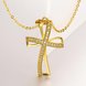 Wholesale Fashion Cross Pendants Gold Color Crystal Jesus Cross Pendant Necklace For Men/Women Jewelry Dropshipping TGGPN138 0 small