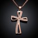 Wholesale Fashion Cross Pendants Gold Color Crystal Jesus Cross Pendant Necklace For Men/Women Jewelry Dropshipping TGGPN138 2 small