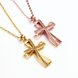 Wholesale Fashion Cross Pendants Gold Color Crystal Jesus Cross Pendant Necklace For Men/Women Jewelry Dropshipping TGGPN138 4 small