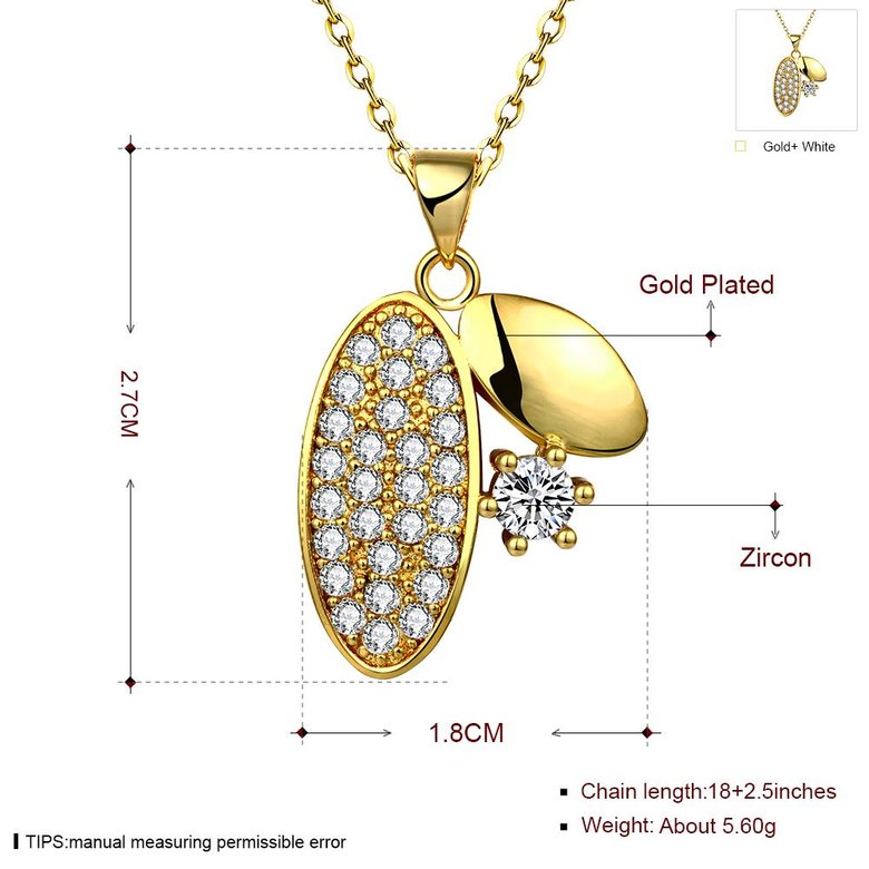 Wholesale Newest unique gold color Necklaces pave Zircon Wedding Pendants Necklace for Women Vintage Jewelry TGGPN142 0