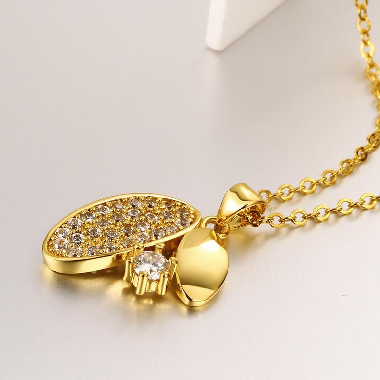 Wholesale Newest unique gold color Necklaces pave Zircon Wedding Pendants Necklace for Women Vintage Jewelry TGGPN142 2