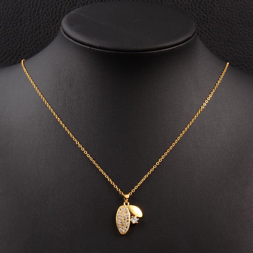 Wholesale Newest unique gold color Necklaces pave Zircon Wedding Pendants Necklace for Women Vintage Jewelry TGGPN142 5