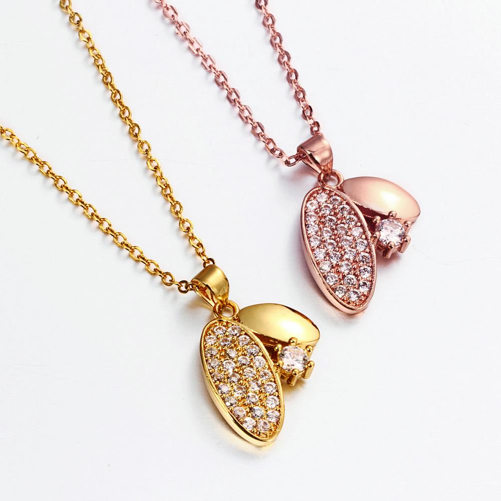 Wholesale Newest unique gold color Necklaces pave Zircon Wedding Pendants Necklace for Women Vintage Jewelry TGGPN142 6