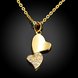 Wholesale Romantic Sweet Love Double Heart pendant delicate gift for women Rose Gold temperament  Wedding Neckalce  TGGPN143 4 small