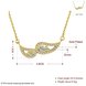 Wholesale Classic elegant 24K gold Shine Zircon Angle Wing Necklace for Women angle tears Stylish unique Choker Gift TGGPN147 2 small
