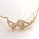 Wholesale Classic elegant 24K gold Shine Zircon Angle Wing Necklace for Women angle tears Stylish unique Choker Gift TGGPN147 4 small