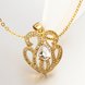 Wholesale Trendy 24K Gold Plated CZ Necklace temperament hollow flower necklace jewerly wholesale from China TGGPN151 0 small