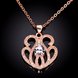 Wholesale Trendy 24K Gold Plated CZ Necklace temperament hollow flower necklace jewerly wholesale from China TGGPN151 2 small