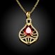 Wholesale Red Rhinestone water drop Pendant Necklace for Women Girls 24 Gold necklace elegant wedding Jewelry TGGPN153 0 small