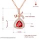 Wholesale Red Rhinestone triangle Pendant Necklace for Women Girls 24 Gold necklace elegant wedding Jewelry TGGPN156 0 small