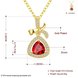 Wholesale Red Rhinestone triangle Pendant Necklace for Women Girls 24 Gold necklace elegant wedding Jewelry TGGPN156 2 small