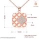 Wholesale Fashion 24K gold plated Square Pendant Necklace For Women Charm Female Full CZ Jewelry Necklace TGGPN008 2 small