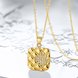 Wholesale Fashion 24K gold plated Square Pendant Necklace For Women Charm Female Full CZ Jewelry Necklace TGGPN008 4 small