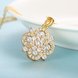 Wholesale Trendy 24K Gold Plated full pave CZ Necklace temperament hollow flower necklace jewerly wholesale from China TGGPN170 0 small