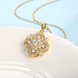 Wholesale Trendy 24K Gold Plated full pave CZ Necklace temperament hollow flower necklace jewerly wholesale from China TGGPN170 1 small