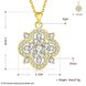 Wholesale Trendy 24K Gold Plated full pave CZ Necklace temperament hollow flower necklace jewerly wholesale from China TGGPN170 4 small