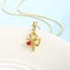 Wholesale Fashion romantic shiny red Cubic Zirconia Necklace Gold Color butterfly pendant Necklace fine birthday Gifts For Women jewelry TGGPN172 4 small