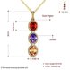 Wholesale Hot Sale Female Three Round colorful Zircon Fashion Long Dangle Neckalce dazzling Jewelry Party Engagement Gift TGGPN184 2 small