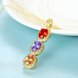 Wholesale Hot Sale Female Three Round colorful Zircon Fashion Long Dangle Neckalce dazzling Jewelry Party Engagement Gift TGGPN184 4 small
