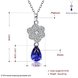 Wholesale Romantic Platinum Plated big blue water drop crystal pendant dazzling pave zircon flower nacklace fine wedding party jewelry  TGGPN191 1 small