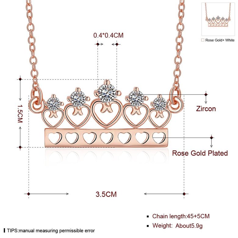 Wholesale bling hearts king of crown pendant necklaces AAA Zircon fashion Necklace Charm jewelry gifts TGGPN195 0