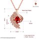 Wholesale Fashion 24K gold Cubic Zircon Leaf Shape Chain Pendant Necklaces for Women Shinny red big Crystal Wedding Anniversary Jewelry TGGPN198 1 small