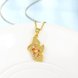 Wholesale Romantic Butterfly Necklaces Women Girls Gold Color Charm Pendant Necklace Jewelry Cubic Zirconia Birthday Party Gift TGGPN201 2 small