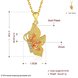 Wholesale Romantic Butterfly Necklaces Women Girls Gold Color Charm Pendant Necklace Jewelry Cubic Zirconia Birthday Party Gift TGGPN201 3 small