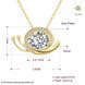 Wholesale Trendy temperament  cut zircon snail Necklace Pendant Gold Color Neck Chain For Women fine valentine's day gift Jewelry  TGGPN204 1 small