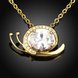 Wholesale Trendy temperament  cut zircon snail Necklace Pendant Gold Color Neck Chain For Women fine valentine's day gift Jewelry  TGGPN204 2 small
