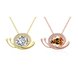 Wholesale Trendy temperament  cut zircon snail Necklace Pendant Gold Color Neck Chain For Women fine valentine's day gift Jewelry  TGGPN204 3 small