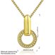 Wholesale Classic Shiny Paved Tiny Crysral Circle Round Necklaces & Pendants 24 Gold Color Chain Jewelry For Women  TGGPN208 0 small